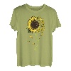 Katzen-Sonnenblumen-Geschenke für Katzenliebhaber, Katzenmutter, Katzenfrau, Frauen T-Shirt