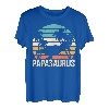 Herren Papasaurus T-Rex Papa Dad Dino Dinosaurier T-Shirt
