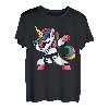Lustiges Dabbing Einhorn Judo Tee, Judoka Frauen Mädchen T-Shirt