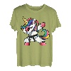 Lustiges Dabbing Einhorn Judo Tee, Judoka Frauen Mädchen T-Shirt