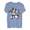 Lustiges Dabbing Einhorn Judo Tee, Judoka Frauen Mädchen T-Shirt