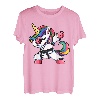 Lustiges Dabbing Einhorn Judo Tee, Judoka Frauen Mädchen T-Shirt