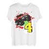 Monster Truck Geburtstag 4 Jahre 4. Geburtstag Feier Jungen T-Shirt