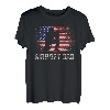 Herren Airsoft Sport Vintage Used-Look USA Amerikanische Flagge DAD T-Shirt