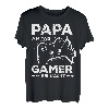 Herren PAPA AM TAG GAMER BEI NACHT | Vater Gaming Zocker Geschenk T-Shirt