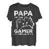 Herren PAPA AM TAG GAMER BEI NACHT | Vater Gaming Zocker Geschenk T-Shirt