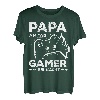 Herren PAPA AM TAG GAMER BEI NACHT | Vater Gaming Zocker Geschenk T-Shirt
