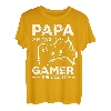 Herren PAPA AM TAG GAMER BEI NACHT | Vater Gaming Zocker Geschenk T-Shirt