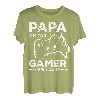 Herren PAPA AM TAG GAMER BEI NACHT | Vater Gaming Zocker Geschenk T-Shirt