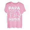 Herren PAPA AM TAG GAMER BEI NACHT | Vater Gaming Zocker Geschenk T-Shirt