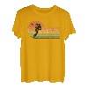 Distressed Retro Damen Lacrosse Player Silhouette Mädchen T-Shirt