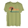 Distressed Retro Damen Lacrosse Player Silhouette Mädchen T-Shirt