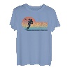 Distressed Retro Damen Lacrosse Player Silhouette Mädchen T-Shirt