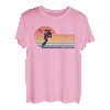 Distressed Retro Damen Lacrosse Player Silhouette Mädchen T-Shirt