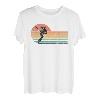 Distressed Retro Damen Lacrosse Player Silhouette Mädchen T-Shirt