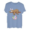 Faultier Osterhase Eierkorb lustig Jungen Mädchen Kinder Ostern T-Shirt