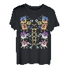 T-Shirt mit Stiefmütterchen und Vögeln, süßes Blumenmuster, ukrainische Vyshyvanka, Vintage-Stil T-Shirt
