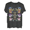 T-Shirt mit Stiefmütterchen und Vögeln, süßes Blumenmuster, ukrainische Vyshyvanka, Vintage-Stil T-Shirt