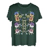 T-Shirt mit Stiefmütterchen und Vögeln, süßes Blumenmuster, ukrainische Vyshyvanka, Vintage-Stil T-Shirt