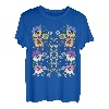 T-Shirt mit Stiefmütterchen und Vögeln, süßes Blumenmuster, ukrainische Vyshyvanka, Vintage-Stil T-Shirt