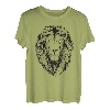 Löwenkopf mit leuchtenden Augen Zeichnung Geschenk T-Shirt
