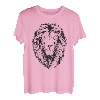 Löwenkopf mit leuchtenden Augen Zeichnung Geschenk T-Shirt