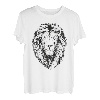 Löwenkopf mit leuchtenden Augen Zeichnung Geschenk T-Shirt