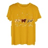 Kuh Frohe Weihnachten Niedlicher Schlafanzug Leopard X-Mas Bauer T-Shirt
