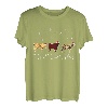 Kuh Frohe Weihnachten Niedlicher Schlafanzug Leopard X-Mas Bauer T-Shirt