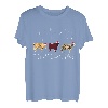 Kuh Frohe Weihnachten Niedlicher Schlafanzug Leopard X-Mas Bauer T-Shirt
