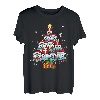Süße Eulen Weihnachtsbaum Pyjama Xmas Lights For Family T-Shirt