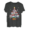 Süße Eulen Weihnachtsbaum Pyjama Xmas Lights For Family T-Shirt