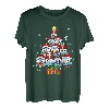 Süße Eulen Weihnachtsbaum Pyjama Xmas Lights For Family T-Shirt