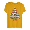 Süße Eulen Weihnachtsbaum Pyjama Xmas Lights For Family T-Shirt