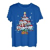 Süße Eulen Weihnachtsbaum Pyjama Xmas Lights For Family T-Shirt