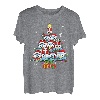 Süße Eulen Weihnachtsbaum Pyjama Xmas Lights For Family T-Shirt