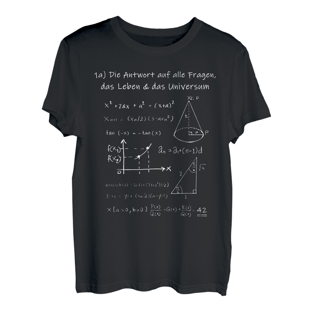 The Answer Is 42 Antwort Auf Alle Fragen Mathe Geschenk T-Shirt