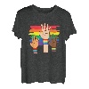Niedliches Regenbogen-LGBT Gay Homo Lesbisches Herz Valentinstag T-Shirt