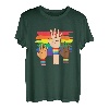 Niedliches Regenbogen-LGBT Gay Homo Lesbisches Herz Valentinstag T-Shirt