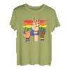 Niedliches Regenbogen-LGBT Gay Homo Lesbisches Herz Valentinstag T-Shirt