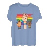 Niedliches Regenbogen-LGBT Gay Homo Lesbisches Herz Valentinstag T-Shirt