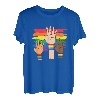 Niedliches Regenbogen-LGBT Gay Homo Lesbisches Herz Valentinstag T-Shirt