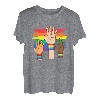 Niedliches Regenbogen-LGBT Gay Homo Lesbisches Herz Valentinstag T-Shirt
