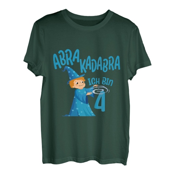 Kinder Geburtstagshirt Zauberer Ich Bin 4 Jahre Junge Geburtstag T-Shirt