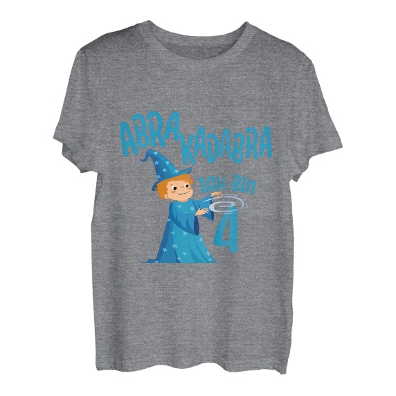Kinder Geburtstagshirt Zauberer Ich Bin 4 Jahre Junge Geburtstag T-Shirt
