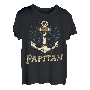Herren Papitän - Papa und Kapitän Anker Motiv Vatertag T-Shirt