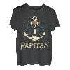 Herren Papitän - Papa und Kapitän Anker Motiv Vatertag T-Shirt