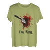 I'm fine - Gruseliges Messer Blut Halloween T-Shirt