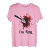 I'm fine - Gruseliges Messer Blut Halloween T-Shirt