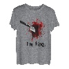 I'm fine - Gruseliges Messer Blut Halloween T-Shirt